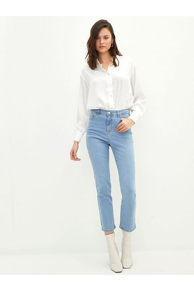 LC Waikiki Dámské džínové kalhoty Slim Fit s vysokým pasem