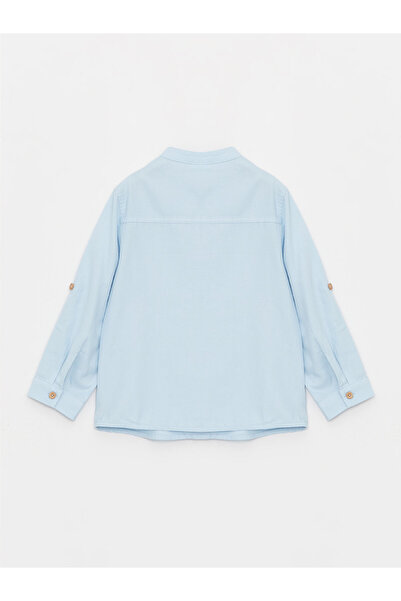 LC Waikiki Základní chlapecká košile s límečkem s dlouhým rukávem