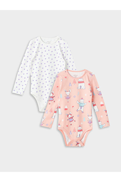 LC Waikiki Bérnyakú, hosszú ujjú, mintás, 2 részes baba csípős test