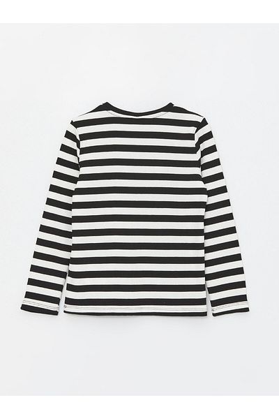 LC Waikiki Long Sleeve Striped Crew Neck Girl's T-Shirt