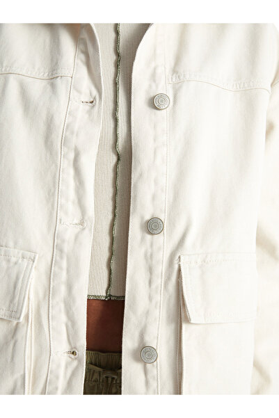 LC Waikiki Shirt Collar Plain Long Sleeve Oversize Women's Jacket