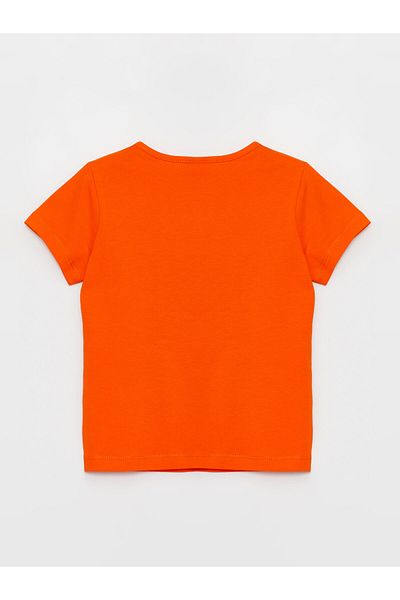 LC Waikiki Dziewczyna — T-shirt z krótkim rękawem i nadrukiem z okrągłym dekoltem