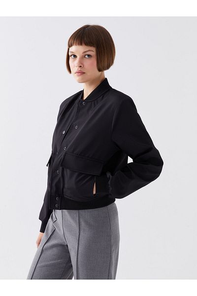 LC Waikiki Women's College Collar Plain Puffer Jacket
