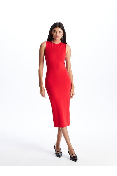 LC Waikiki Γυναικείο Bodycon Φόρεμα Crew Neck
