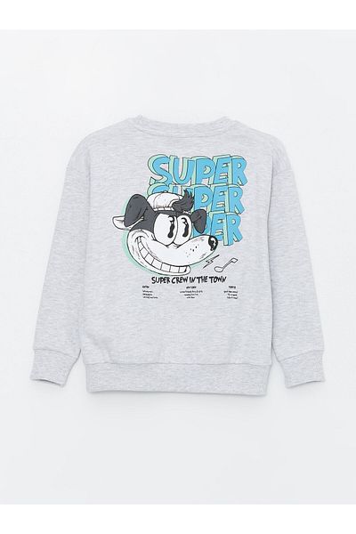 LC Waikiki Boy - Crew Neck and Printed Long Sleeve T-Shirt
