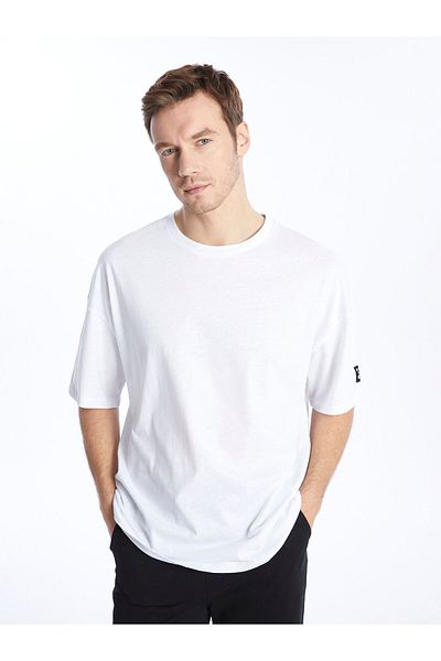 LC Waikiki Kurzarm-T-Shirt aus gekämmter Baumwolle für Herren mit Rundhalsausschnitt