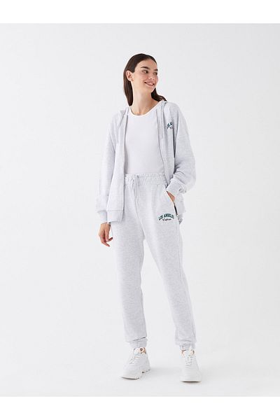 LC Waikiki Women's Jogger Sweatpants - Elastic Waist and Printed