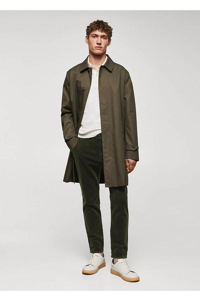 MANGO Man Corduroy Trousers - Slim Fit and Drawstring