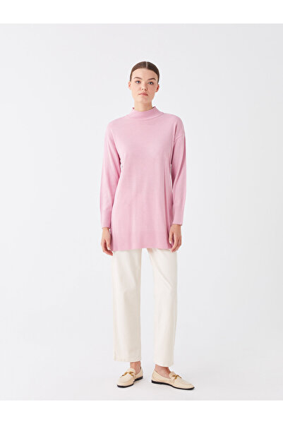 LC Waikiki Half Turtleneck Plain Long Sleeve Women's Knitwear Tunic