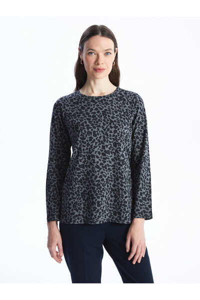 LC Waikiki Γυναικείο T-shirt με μακρυμάνικο Crew Neck