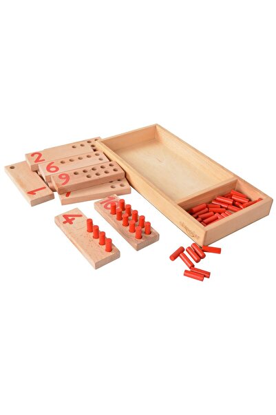 Akıllı Karınca Montessori Ahşap Eğitici Oyuncak Montessori Kırmızı Sayı Çubukları Matematik Sayılar