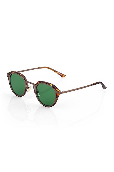 Angel Eyes Women's Sunglasses Oval Design Leopard Frame Green Glass