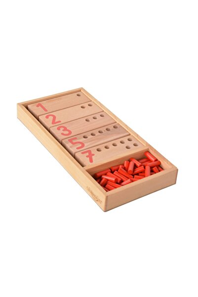 Akıllı Karınca Montessori Ahşap Eğitici Oyuncak Montessori Kırmızı Sayı Çubukları Matematik Sayılar
