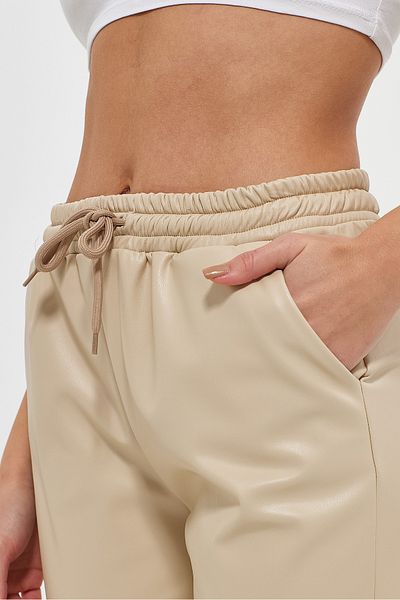 KEF GİYİM SUCCESS LIFE - Leather Trousers with Fur Inside Detail
