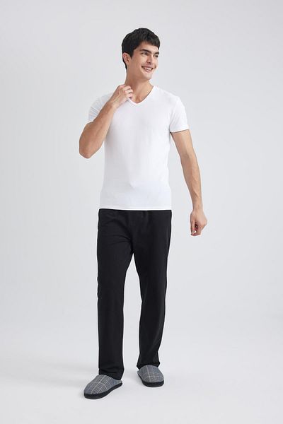 DeFacto Slim Fit V-Ausschnitt Kurzarm-Oberteil L4884az24sm