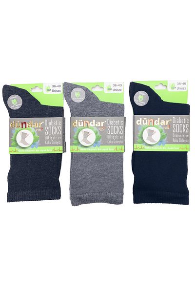 Dündar 3 Pack Unisex Bamboo Diabetic Socks DÜNDAR 6999 PLUS UNISEX BAMBOO DIABETIC