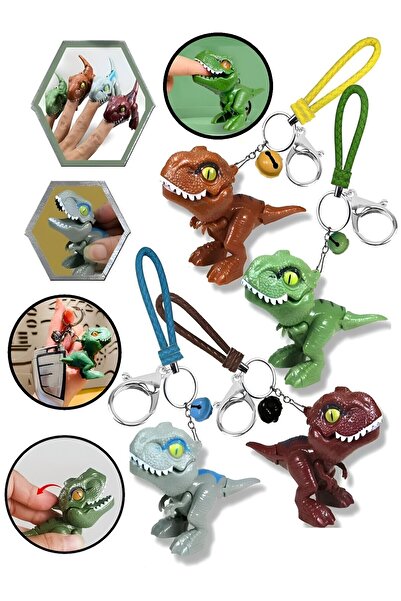 Hyd 1 Piece Dinosaur Keychain Opening and Closing Toy