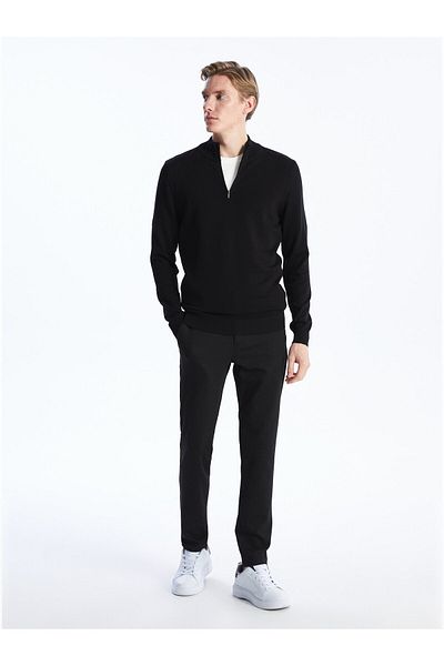 LC Waikiki Men's Knitwear Sweater - Stand Collar, Long Sleeve
