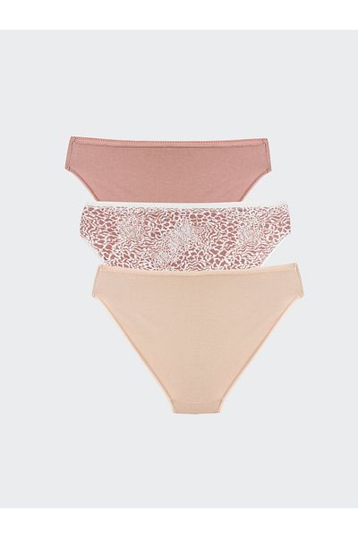 LC Waikiki Pachet de 3 chiloți bikini cu model