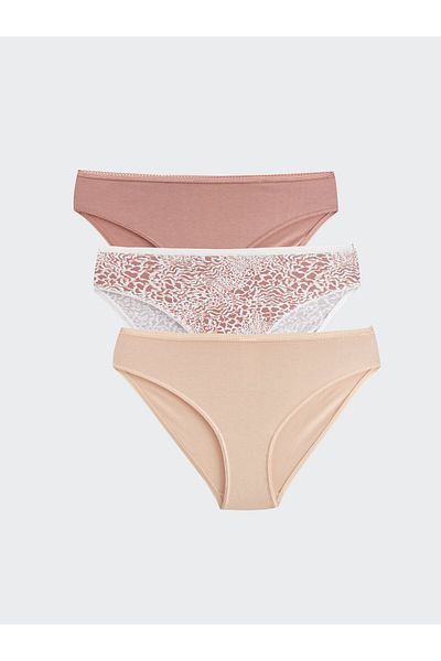 LC Waikiki Pachet de 3 chiloți bikini cu model
