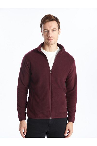 LC Waikiki Ανδρική ζακέτα Fleece - Stand γιακά, Μακρυμάνικο