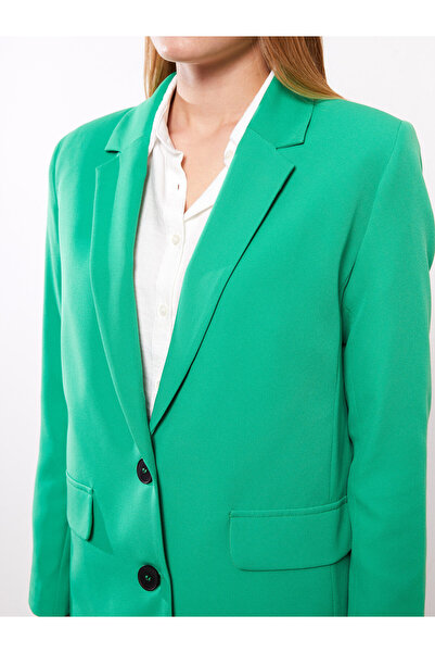 LC Waikiki Κλείσιμο με κουμπί μπροστά, ίσιο μακρυμάνικο γυναικείο σακάκι