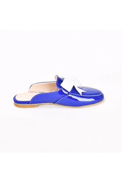 JustBow Papuci albastri pentru femei