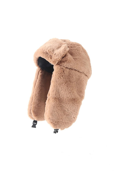 Axesoire 12806-1 Klipsli Peluş Vizon Pilot Şapka Bere