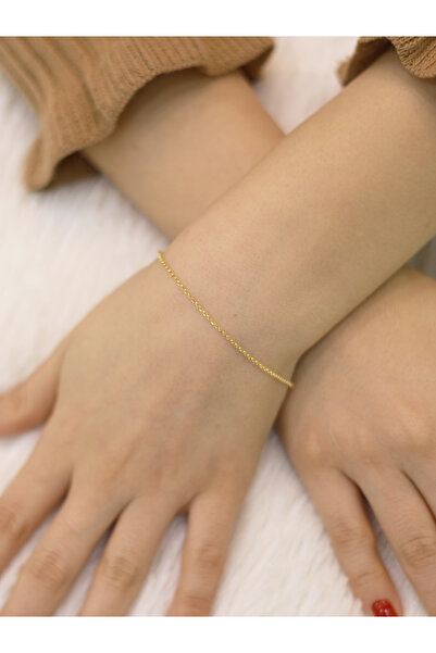 Zeynepli gold & jewelry 14 Ayar Altın İnce Zarif Doc Bileklik