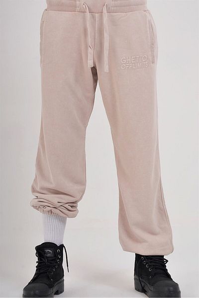 Ghetto off limits Πλυμένο Jogger Ανοιχτό Μπεζ
