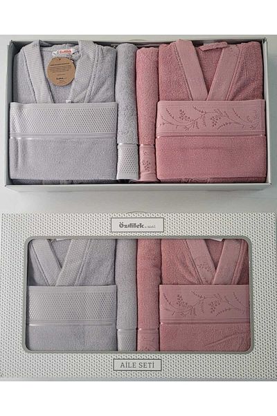Özdilek Ditsy Bathrobe Ozdilek Family Set - 100% Cotton/Cotton