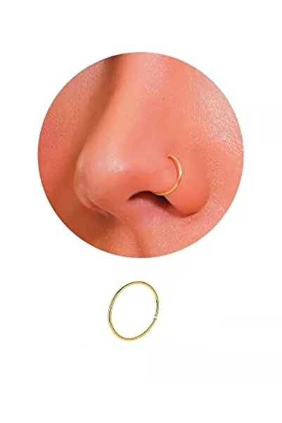 Bylin %100 316 L Cerrahi Çelik Sıkıştırma Sahte/fake Halka Hızma, Piercing - Kalınlık 0,8 Mm- / 1 Adet