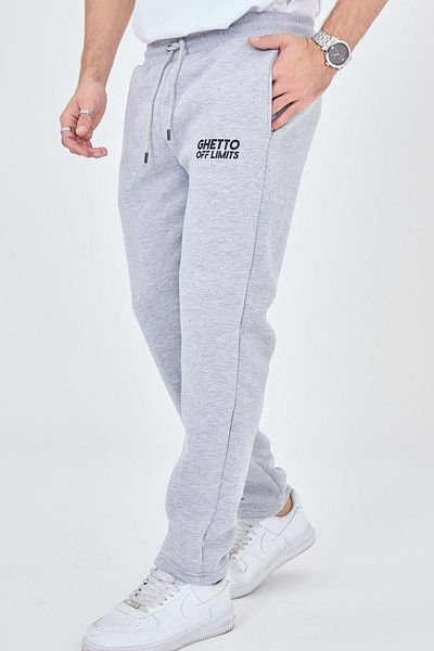 Ghetto off limits Pantaloni de sport de bază unisex gri Melange