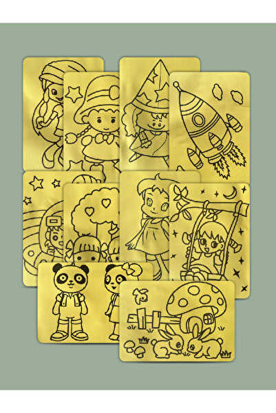 aktivite zamanı 20 Adet A4 Boyut Kum Boyama Seti