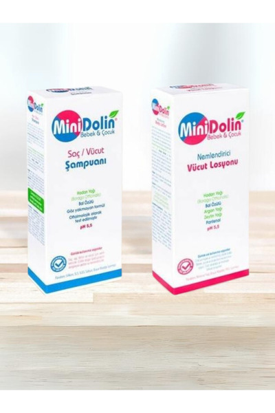 Minidolin Bebek Saç Ve Vücut Şampuanı 250 ml+Nemlendirici Vücut Losyonu 250 ml