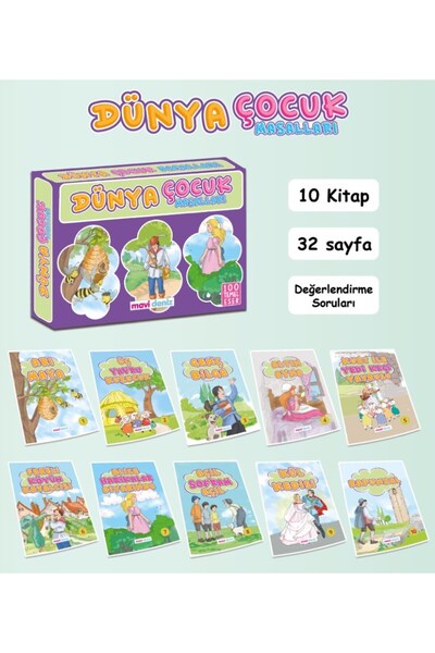 Mavi Deniz Yayınları Mavi Deniz DÜNYA ÇOCUK MASALLARI SETİ