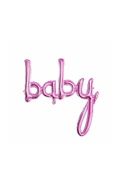 Bkmc Baby Pembe Birleşik Yazı Folyo Balon