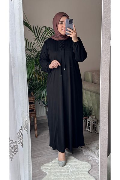 TDYtrendy Giyim Φόρεμα Mother's Cross String με λεπτομέρεια Plus Size