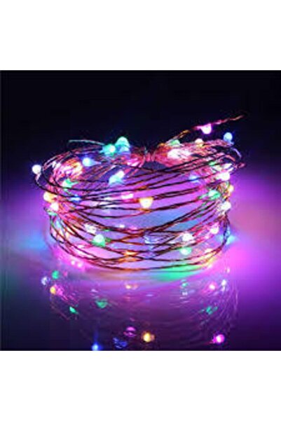 Genel Markalar Renkli Pilli Peri Led Dekoratif İp Tel Led Işık Yılbaşı Süs 5 mt