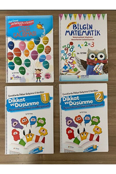 Gazi Kırtasiye Matematik, Çizgi Çalışmları ve Dikkat Düşünme Becerileri Seti ...