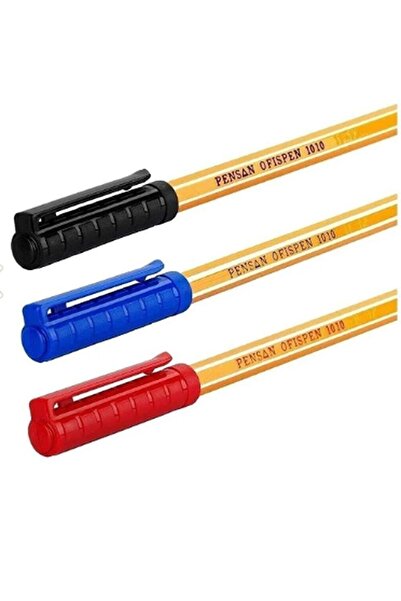 Pensan قلم حبر جاف أسود - قلم مكتب 1010 (5 قطع)