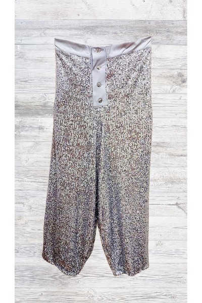 Nox By Sibel Şentürk Payetli Havuç Model Bol Pantolon