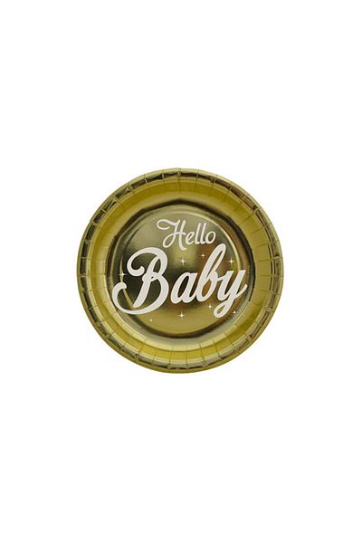 BalonEvi HELLO BABY VARAK PRINTED PLATE Yellow