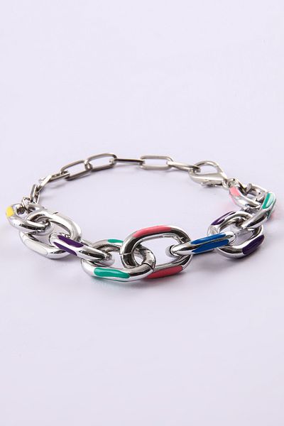 Serelia Mix Enamel Chain Steel Bracelet