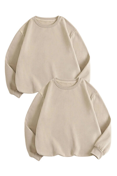 Nacar 14 Şubat Sevgililer Günü Çift Kombini Bisiklet Yaka Sweat (2 Adet)