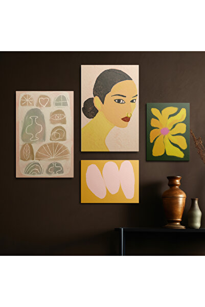 HOMEPACK 4-dijelni set modernih apstraktnih slika na platnu Dk402