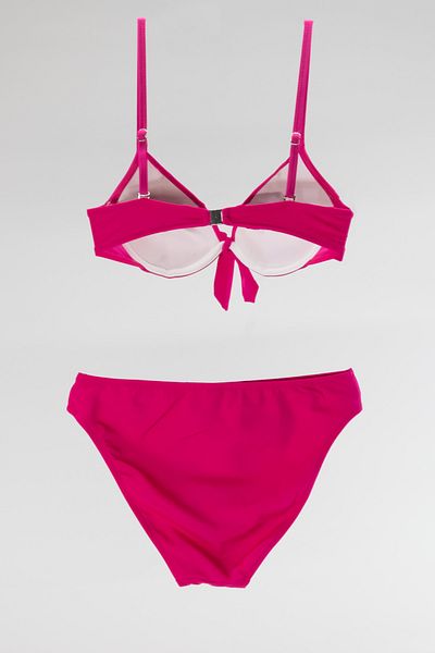 TooHot Φούξια ροζ Push-up Στήριγμα Φιόγκος Κάτω Μπικίνι Σετ