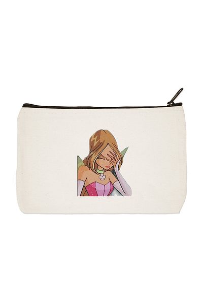designedfy Flora Printed υφασμάτινη τσάντα μακιγιάζ Θήκη για στυλό Τσάντα χειρός