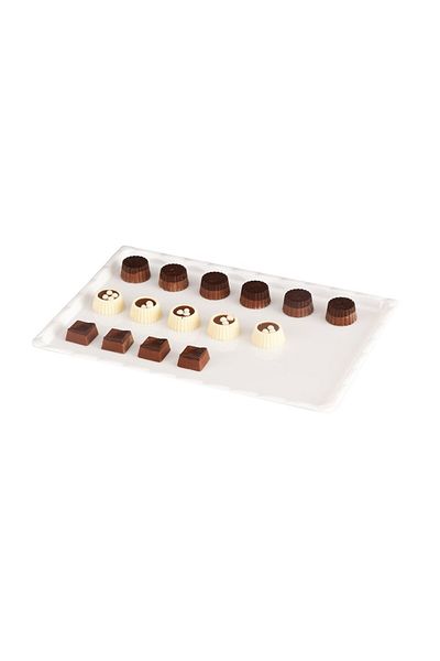 Zicco Zcp-225 Polycarbonate Chocolate Display Tray, 20x30 Cm, White