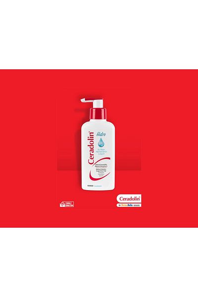 Dermadolin Ceradolin 200 ml Hydro Water Based Moisturizing Lotion - Phone Holder & Keychain Gift